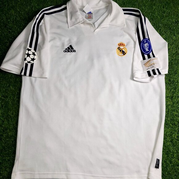 Zidane Real Madrid Centenary 2001 2002 UEFA Soccer Jersey Shirt L SKU# 134748 - Picture 2 of 10
